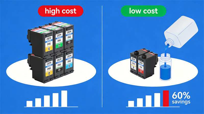 Cost comparison infographic OEM vs third-party