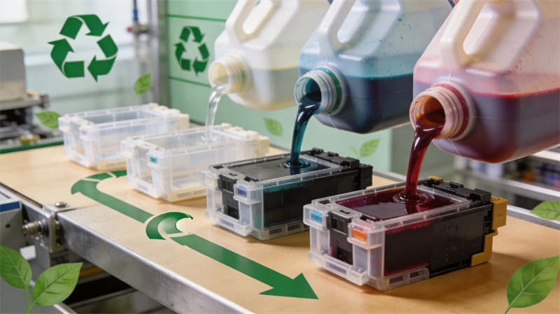 Sustainable CIJ cartridge refilling